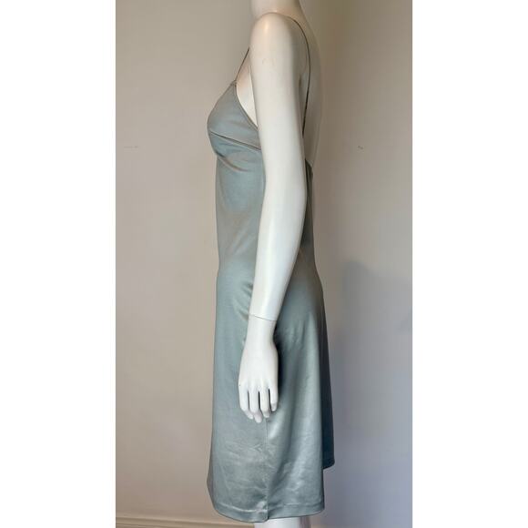 1990s Dolce & Gabbana Silver Chain Wet Look Bodycon Beach Dress - Picture 3 of 13